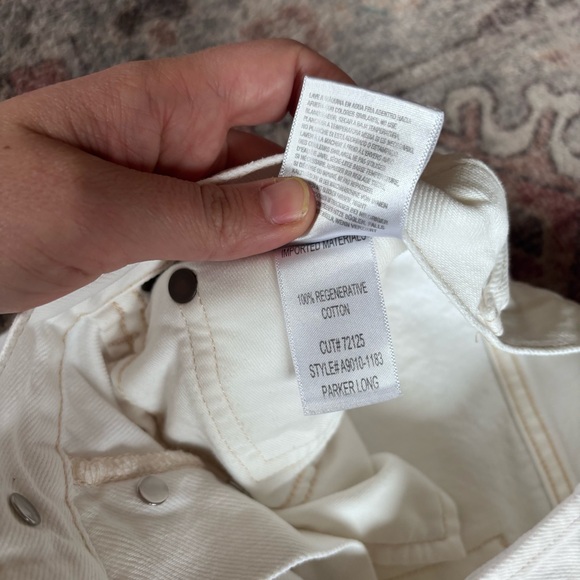 Agolde | vintage Parker cut off shorts in white - Picture 7 of 8